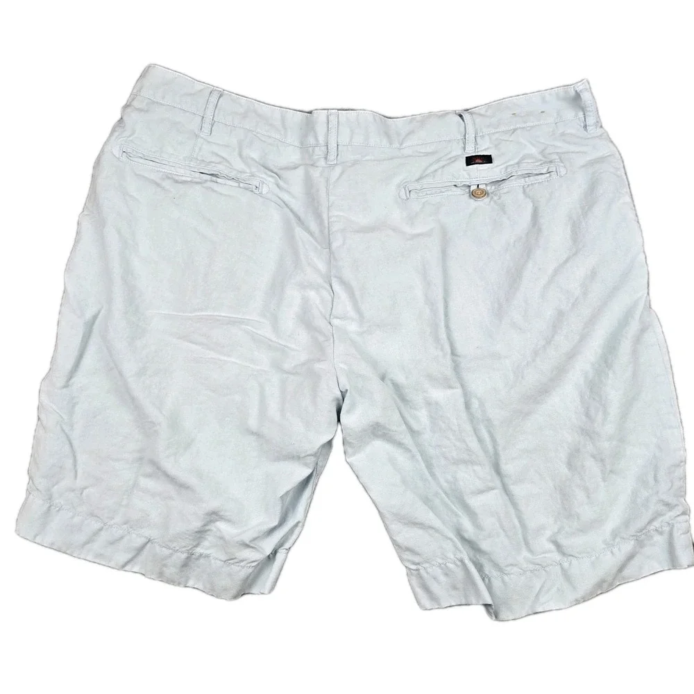 Faherty Malibu Linen Blend Chino Shorts Men's Size 40x9 Light Blue Breathable